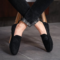 Men's Loafer Shoes Rubber Sole Flat Heel