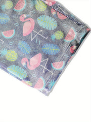 Flamingo Watermelon Gymnastics Outfits Girls Dance Suit