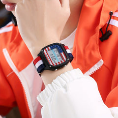Kids' Digital Watch with Nylon Band and Alarm Clock