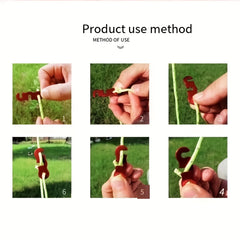 10pcs Outdoor Camping Aluminum Alloy Parachute Buckles Tent Rope Adjuster