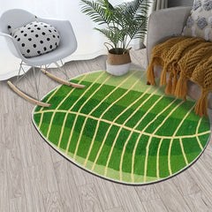 Leaf Bathroom Rug Soft Non Slip Anti & Water Stains Perfect for Indoor