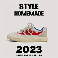 Men's Vintage Style Lace-up Skate Sneakers