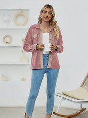 Plaid Button Jacket Women's Clothing