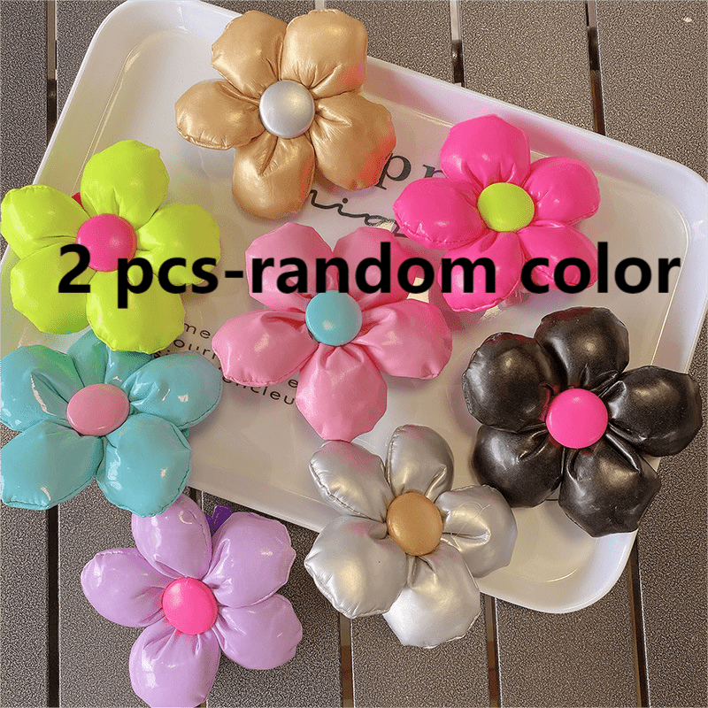 2pcs Random Petals Flower Hair Clip for Girls