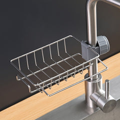 Stainless Steel Faucet Rack Kitchen Sink Storage Drain Artifact