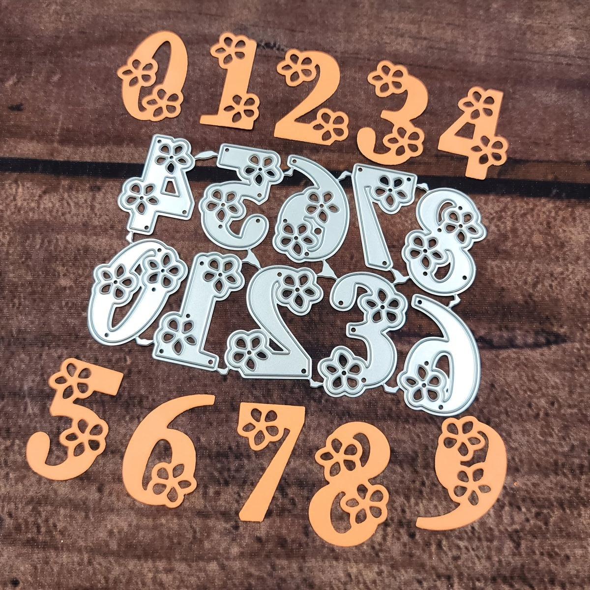 Floral Alphabets Numbers Cutting Die for DIY Craft