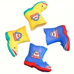 Girls' Shark Rain Boots Lightweight Waterproof Non Slip Outdoor Travel
