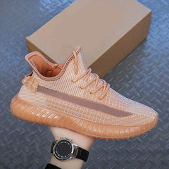 Women's Breathable Lace Up Sneakers Low Casual Sporty Platform Shoes