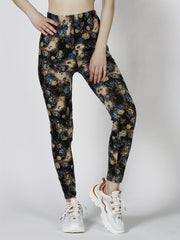 Floral Print Skinny Leggings Stretchy Women's Clothing