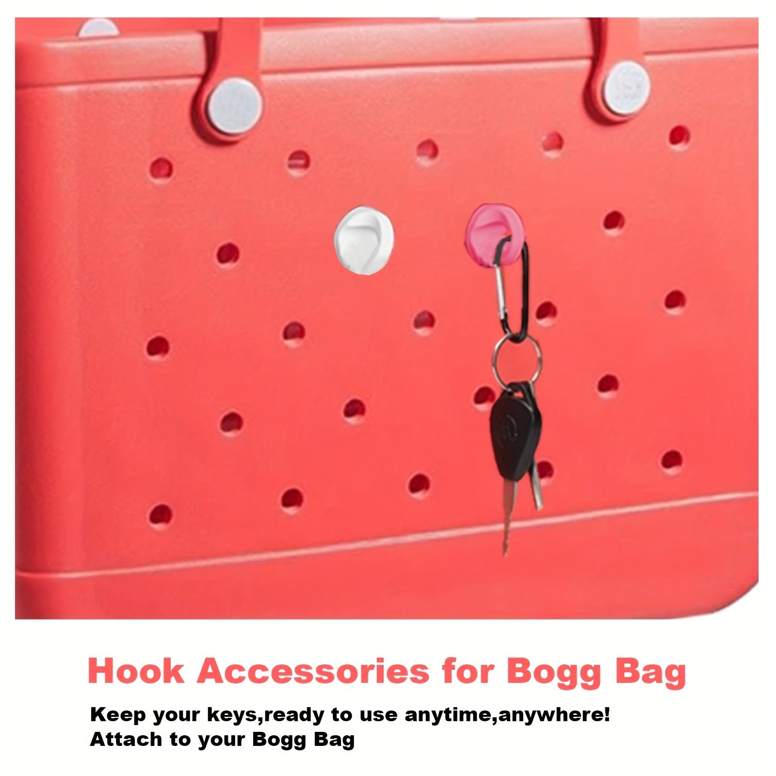 2pc Bag Charm Hooks for Outdoor Travel - Key Holder Button Accessory