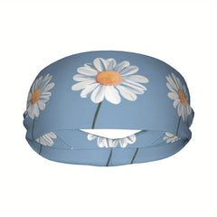 1pc daisy Sports Headband Sweat Wicking Stretchy & Breathable Polyester