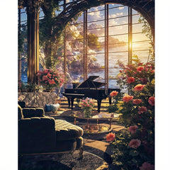 Seascape Piano Room 40 64x50 DIY Acrylic Painting by Numbers Kit