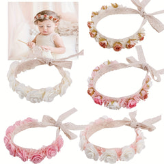 Floral Lacy Baby Headbands Hairbands Elastics Hair Accessories For Baby Girls