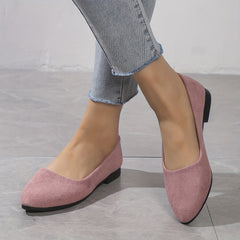 Women's Pointed Toe Ballet Flats Soft Sole Slip On Shoes
