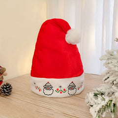 3pcs Christmas Cartoon Pattern Embroidered Hats Set