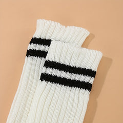 Knitted Sleeve Arm Cover with Thumb Hole for Autumn & Winter