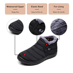 Women's Slip On Waterproof Fleece Boots