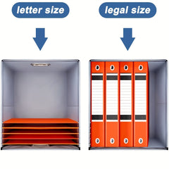 File Organizer Box With Lid Hanging File Folders Letter Size