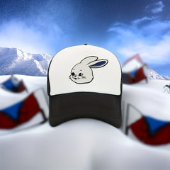 Rabbit Print Trucker Hat Baseball Cap