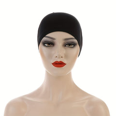 Leopard Print Inner Cap Turban Elastic Underscarf Bonnet Women Head Wrap Hijab