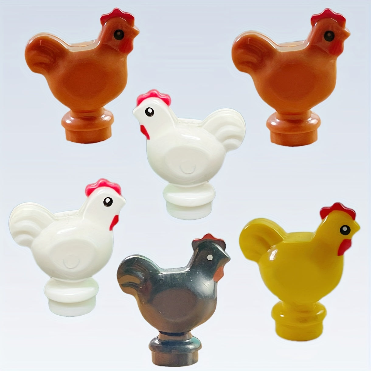 Animal Theme Building Blocks Set Farm Chickens & Roosters ABS Plastic Toy Kids