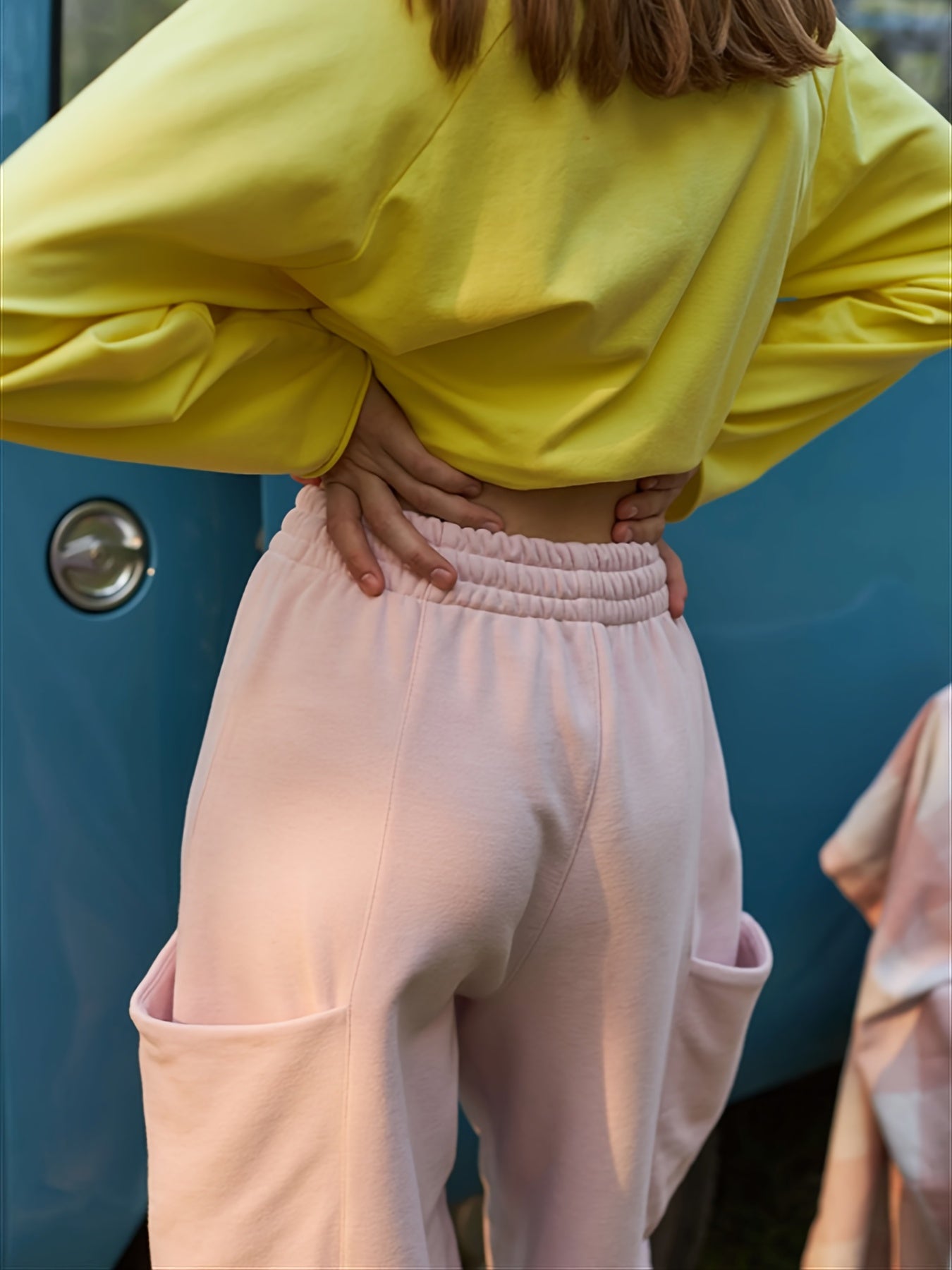 Women's Outdoor Workout Casual Sports Pants Large Pocket Elastic Waist