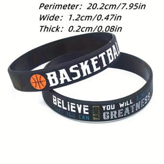 Basketball Believe You Can Silicone Wristband