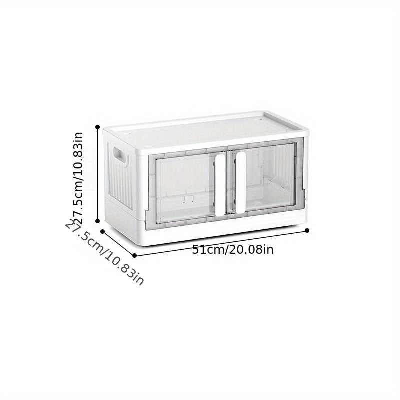 Large Capacity Foldable Plastic Storage Bin for Kitchen and Bedroom