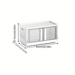 Large Capacity Foldable Plastic Storage Bin for Kitchen and Bedroom