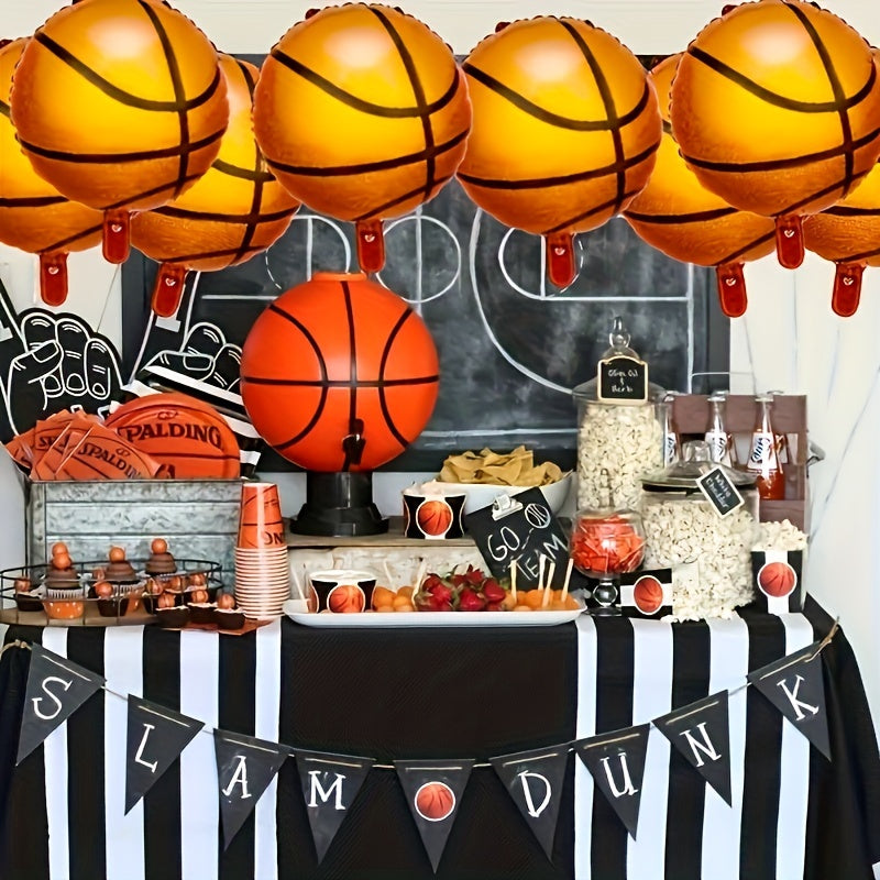 8pcs Basketball Style Balloons Party Supplies Room Decor
