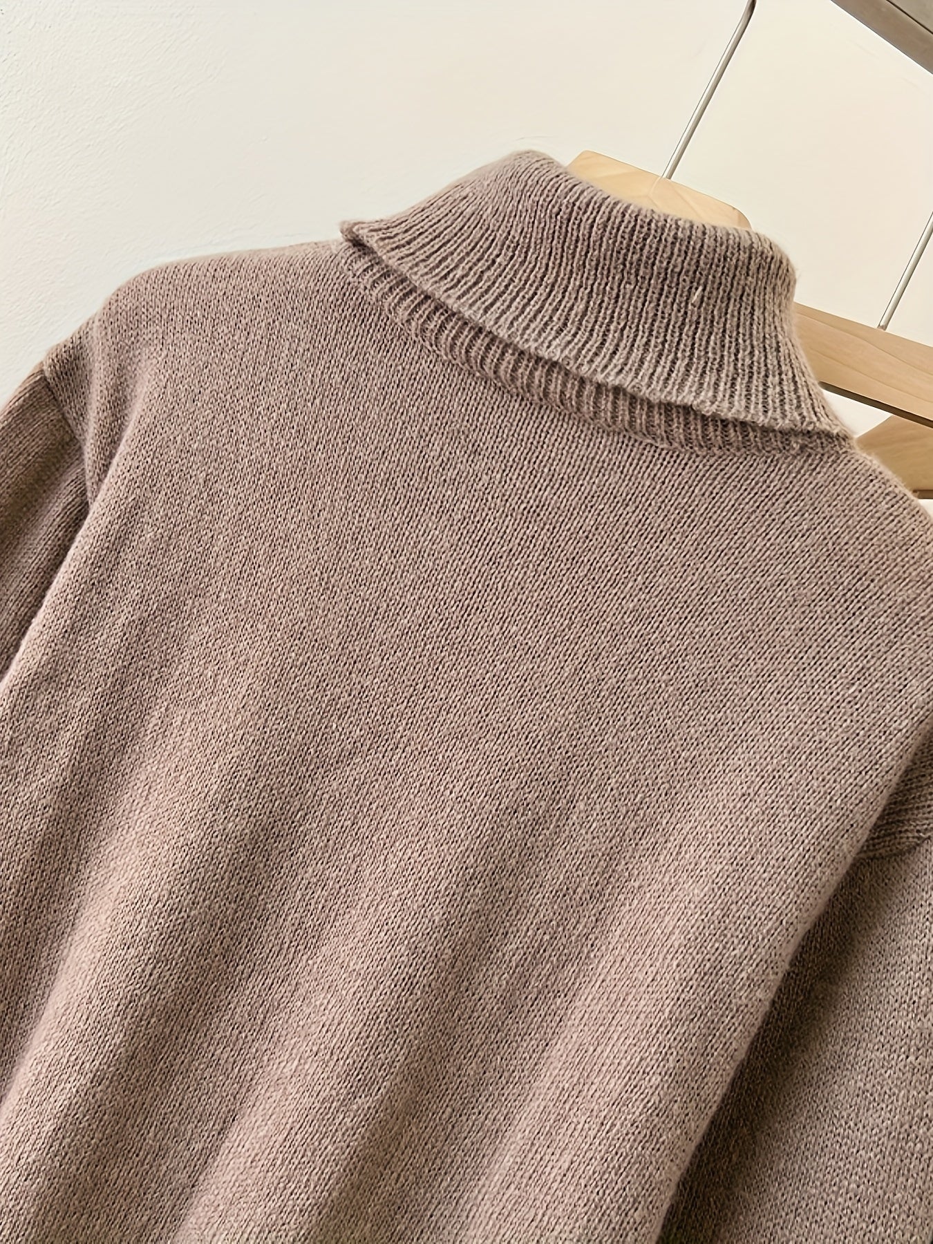 Geo Pattern Turtle Neck Pullover Sweater Long Sleeve Women's Clothing