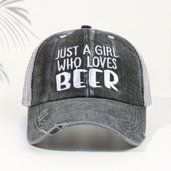 Slogan Embroidered Baseball Cap Summer Sunshade Retro Hat