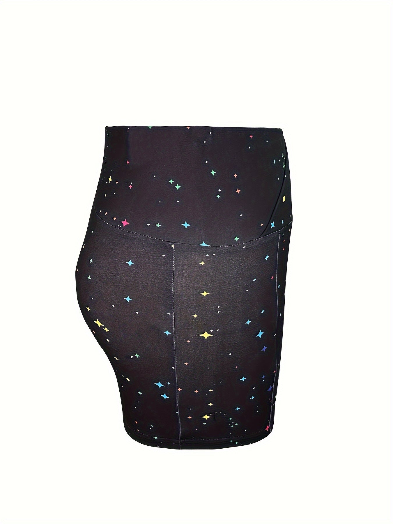 Women's Star Print Cross Waist Yoga Shorts for Fitness and Running
