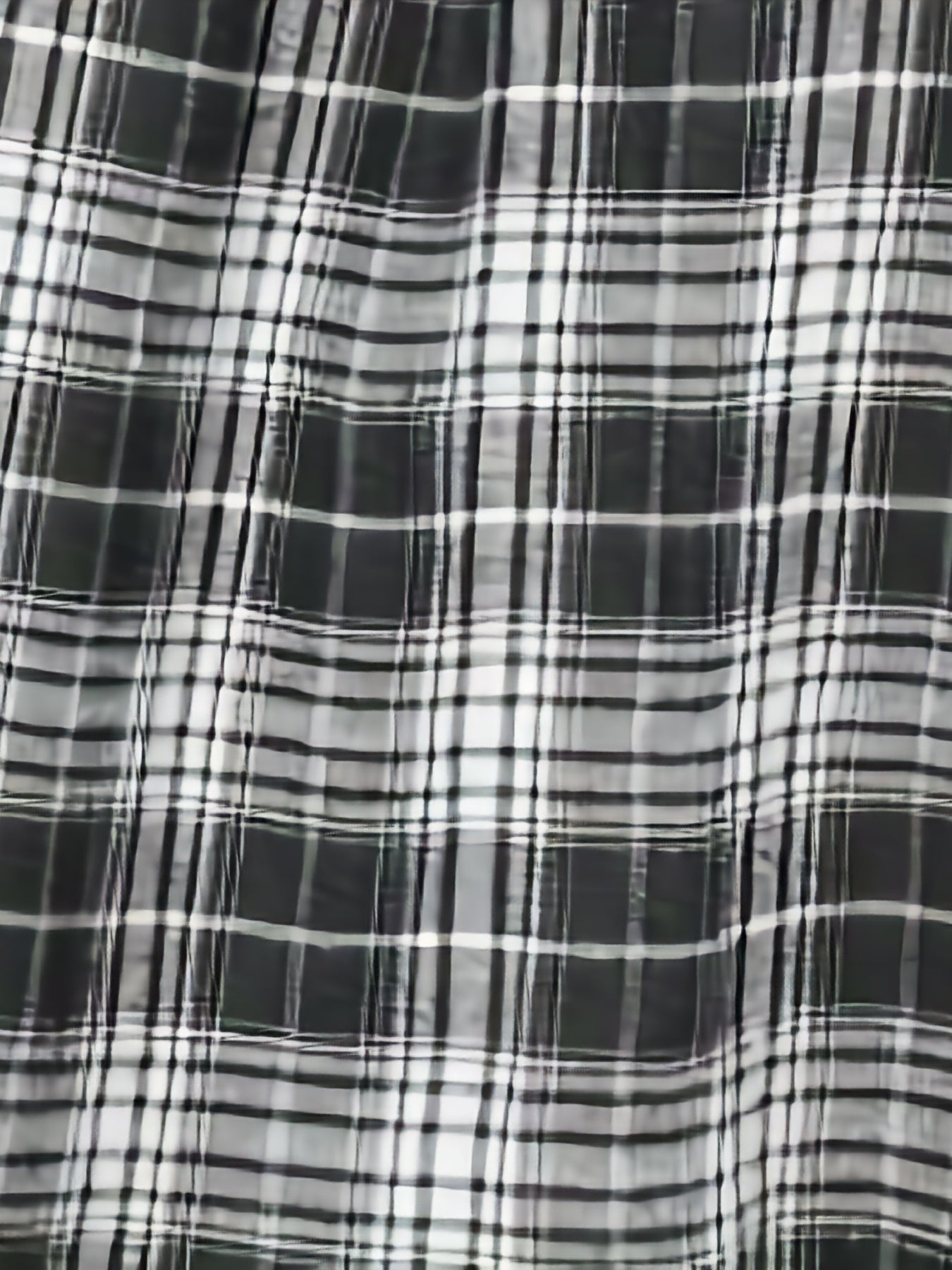 Plaid Print Button Up Hooded Shirt