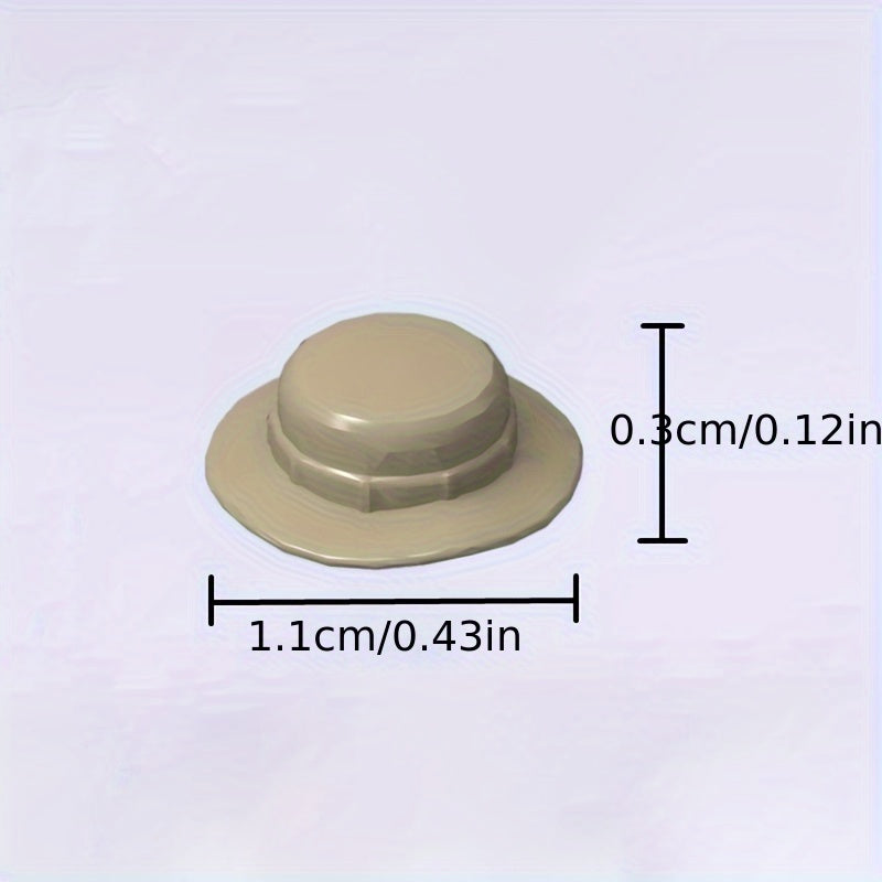 12pcs Mini Building Block Fisherman's hat Set DIY Dressing Toys