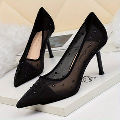 Women's Rhinestone Stiletto Heel Shoes