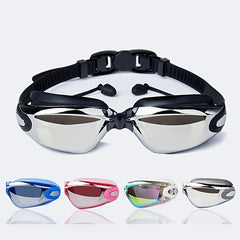 Waterproof Myopia Swimming Goggles Anti Fog Glasses Earplugs Diving Swim