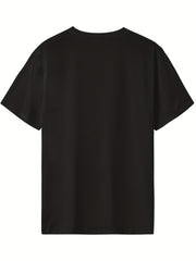Motorcycle Print Men's Graphic Crew Neck T shirt Casual Comfy Tees