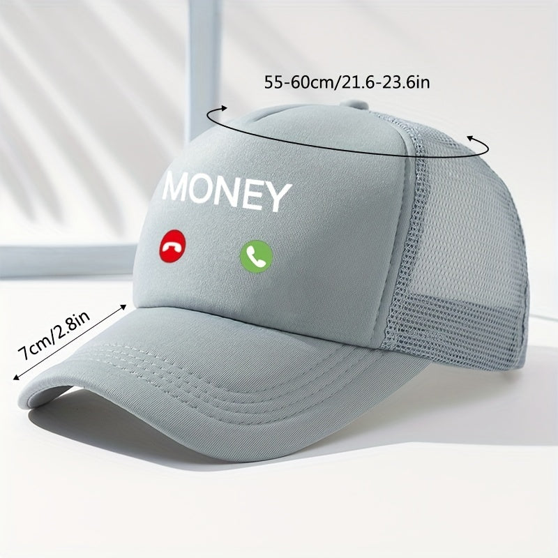 Money Calling Printed Baseball Cap Unisex Trucker Hat