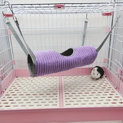 Cozy Pet Plush Hammock: Hanging Tunnel Swing for Hamsters & Chinchillas
