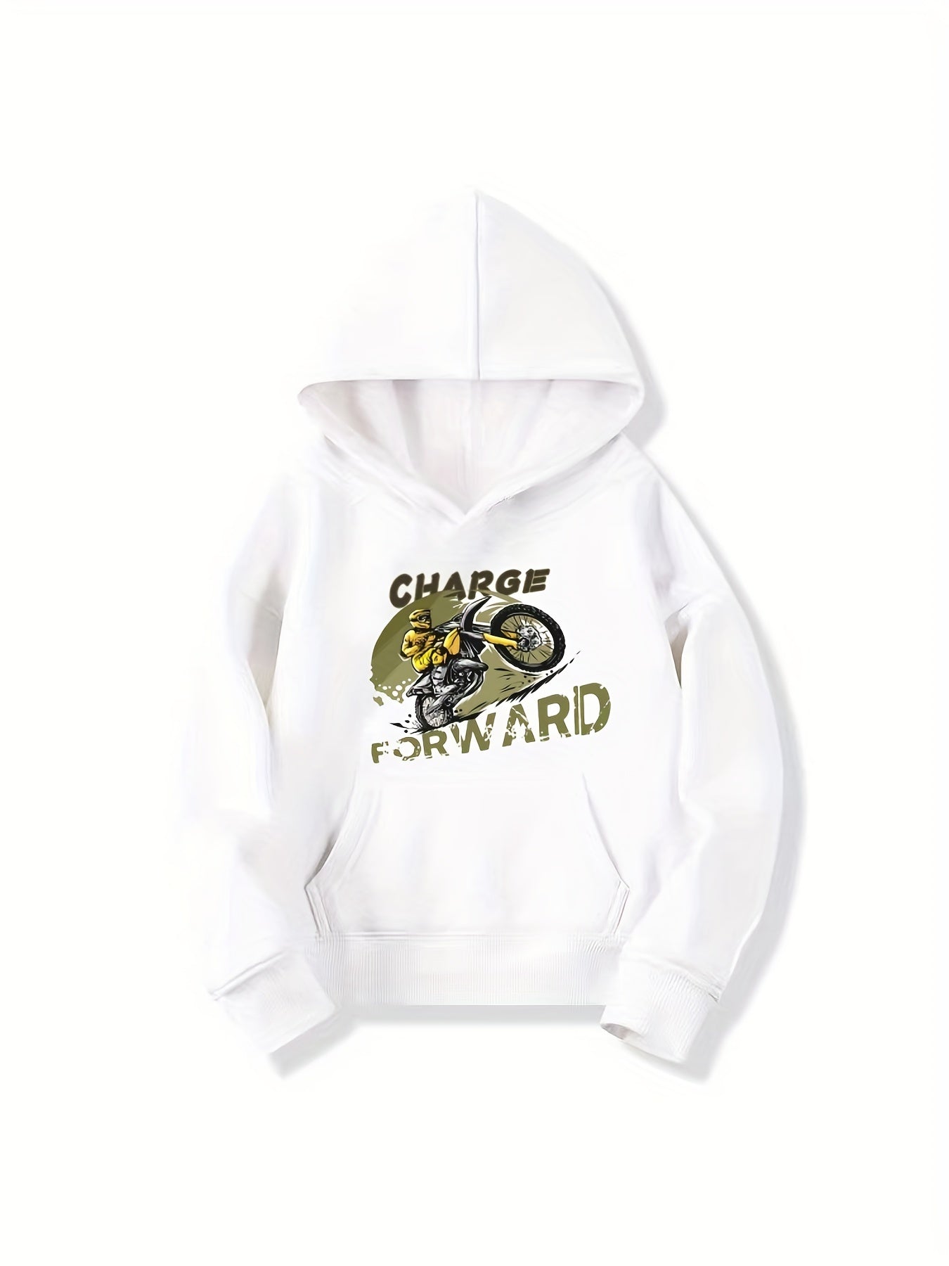 Motorcycle Rider Boys Hooded Sweatshirt