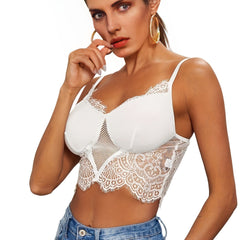 Lace Push Up Bra with Zipper for Women