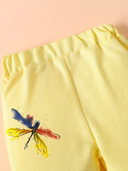 Dragonfly Pattern Long Pants Set