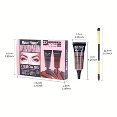 2-in-1 Waterproof Eyebrow Dye Cream Long Lasting Smudge Proof Tint Set