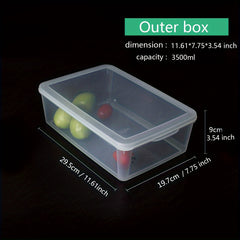 2pcs Refrigerator Organizer Bins Food Storage Stackable Keeper Kitchen