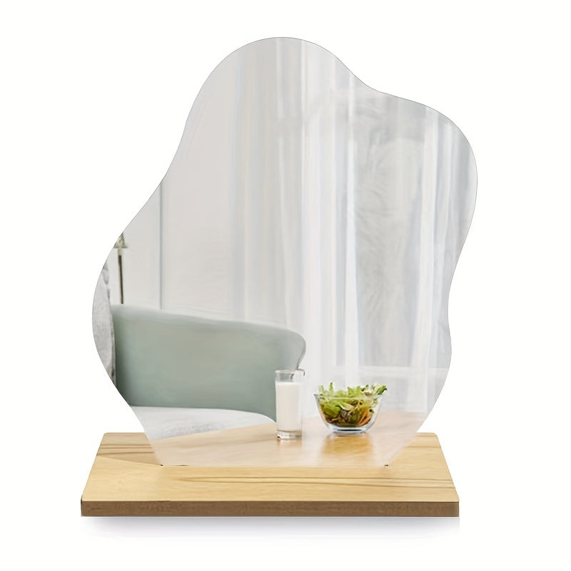Cloud Shape Irregular Mirror Acrylic Vanity Mirror Frameless Wavy Mirrors