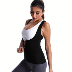 Zipper Shaping Tank Tops Waist Trainer Tummy Control Slimmer Top