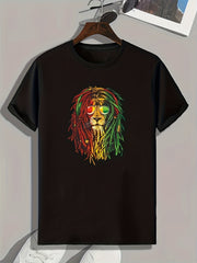 Hip Hop Lion Print Men's Graphic T shirt Casual Comfy Tees For Summer