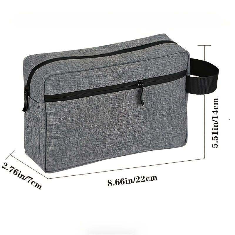 Small Travel Toiletry Bag with Zipper and Handle