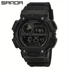 SANDA Men's Digital Sports Watch with Luminous Display